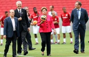 Presidente  Dilma Rousseff participa da inaugurao oficial do novo Beira-Rio, com autoridades e jogadores do Internacional 