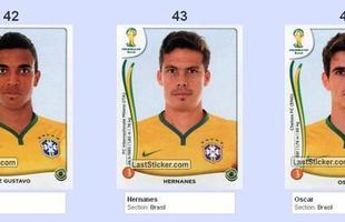 Todas as figurinhas do lbum da Copa do Mundo - Luiz Gustavo, Hernanes e Oscar