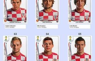 Todas as figurinhas do lbum da Copa do Mundo - Ognjen Vukojevic, Niko Kranjcar, Luka Modric, Ivan Rakitic, Mateo Kovacic e Ivan Perisic