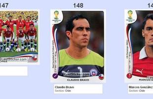 Todas as figurinhas do lbum da Copa do Mundo - Seleo Chilena perfilada, Claudio Bravo e Marcos Gonzlez