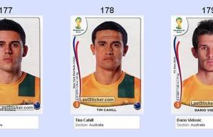Todas as figurinhas do lbum da Copa do Mundo - Tom Rogic, Tim Cahill e Dario Vidosic
