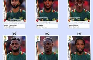 Todas as figurinhas do lbum da Copa do Mundo - Benot Assou-Ekotto, Joel Matip, Stphane Mbia, Alex Song, Eyong Enoh e Jean Makoun