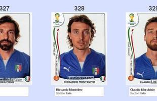 Todas as figurinhas do lbum da Copa do Mundo - Andrea Pirlo, Riccardo Montolivo e Claudio Marchisio