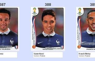Todas as figurinhas do lbum da Copa do Mundo - Mathieu Valbuena, Samir Nasri e Franck Ribry