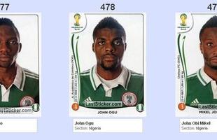 Todas as figurinhas do lbum da Copa do Mundo - Kenneth Omeruo, John Ogu e John Obi Mikel