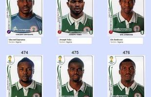Todas as figurinhas do lbum da Copa do Mundo - Vincent Enyeama, Joseph Yobo, Efe Ambrose, Godfrey Oboabona, Elderson Echiejile e Azubuike Egwuekwe