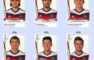 Todas as figurinhas do lbum da Copa do Mundo - Marcel Schmelzer, Sami Khedira, Bastian Schweinsteiger, Toni Kroos, Mesut zil e Mario Gtze