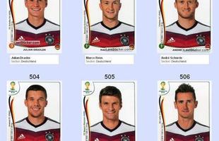 Todas as figurinhas do lbum da Copa do Mundo - Julian Draxler, Marco Reus, Andr Schrrle, ,Lukas Podolski, Thomas Mller e Miroslav Klose