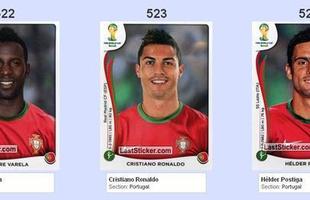 Todas as figurinhas do lbum da Copa do Mundo - Silvestre Varela, Cristiano Ronaldo e Hlder Postiga