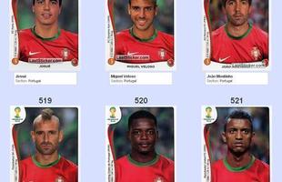 Todas as figurinhas do lbum da Copa do Mundo - Josu, Miguel Veloso, Joo Moutinho, Raul Meireles, William Carvalho e Nani