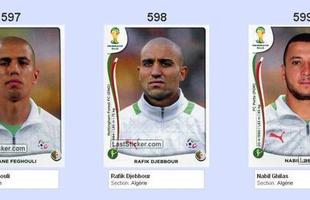 Todas as figurinhas do lbum da Copa do Mundo - Sofiane Feghouli, Rafik Djebbour e Nabil Ghilas