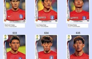 Todas as figurinhas do lbum da Copa do Mundo - Han Kook-Young, Lee Chung-Yong, Ki Sung-Yueng, Koo Ja-Cheol, Kim Bo-Kyung e Son Heung-Min