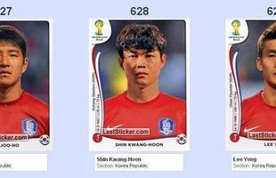 Todas as figurinhas do lbum da Copa do Mundo - Park Joo-Ho, Shin Kwang-Hoon e Lee Yong