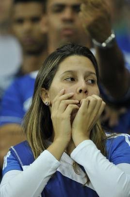Imagens da torcida cruzeirense na deciso contra o San Lorenzo, no Mineiro