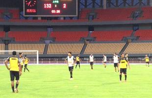 No estdio Guangxi, Galo fez o ltimo treino em territrio chins