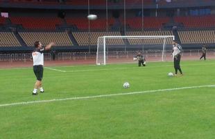 No estdio Guangxi, Galo fez o ltimo treino em territrio chins