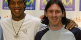 Imagens de arquivo de 2007, antes de jogo beneficente na Argentina: Messi e Ronaldinho voltaro a jogar juntos nesta sexta-feira, em Portugal, na despedida de Deco