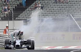 Carro de Lewis Hamilton pega fogo e Nico Rosberg crava a pole para o GP da Hungria 