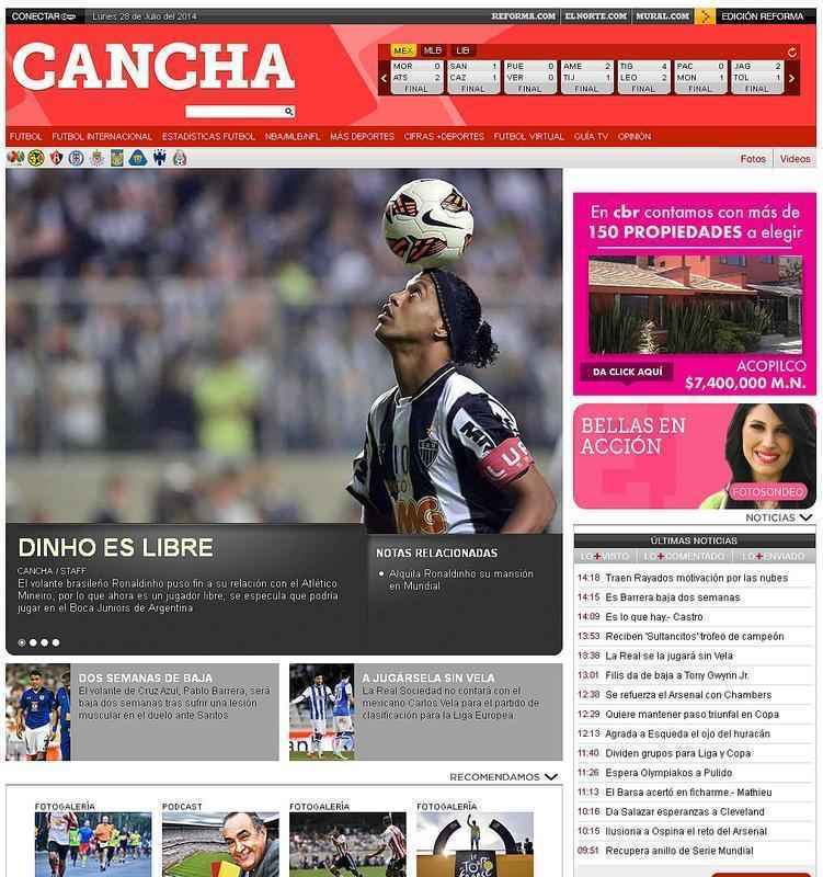 O mexicano 'Cancha' destaca que Ronaldinho est livre para acertar com outro clube