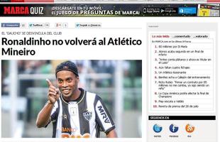 Ronaldinho no voltar ao Atltico, afirma o espanhol 'Marca'