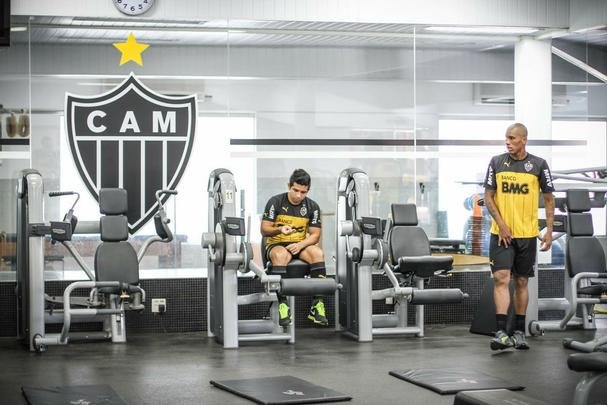 Imagens da reapresentação do Atlético nesta segunda - Jô não esteve na Cidade do Galo e foi cortado da lista do jogo contra a Chapecoense, na quarta feira