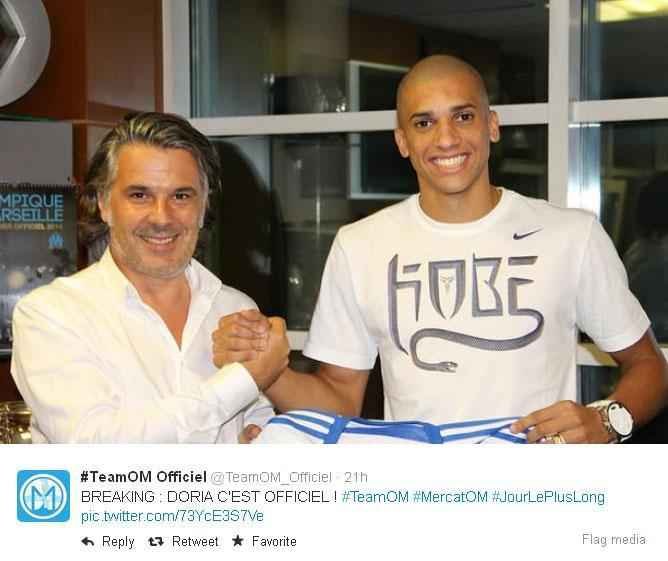 Dria deixou o Botafogo e foi para o Olympique de Marseille
