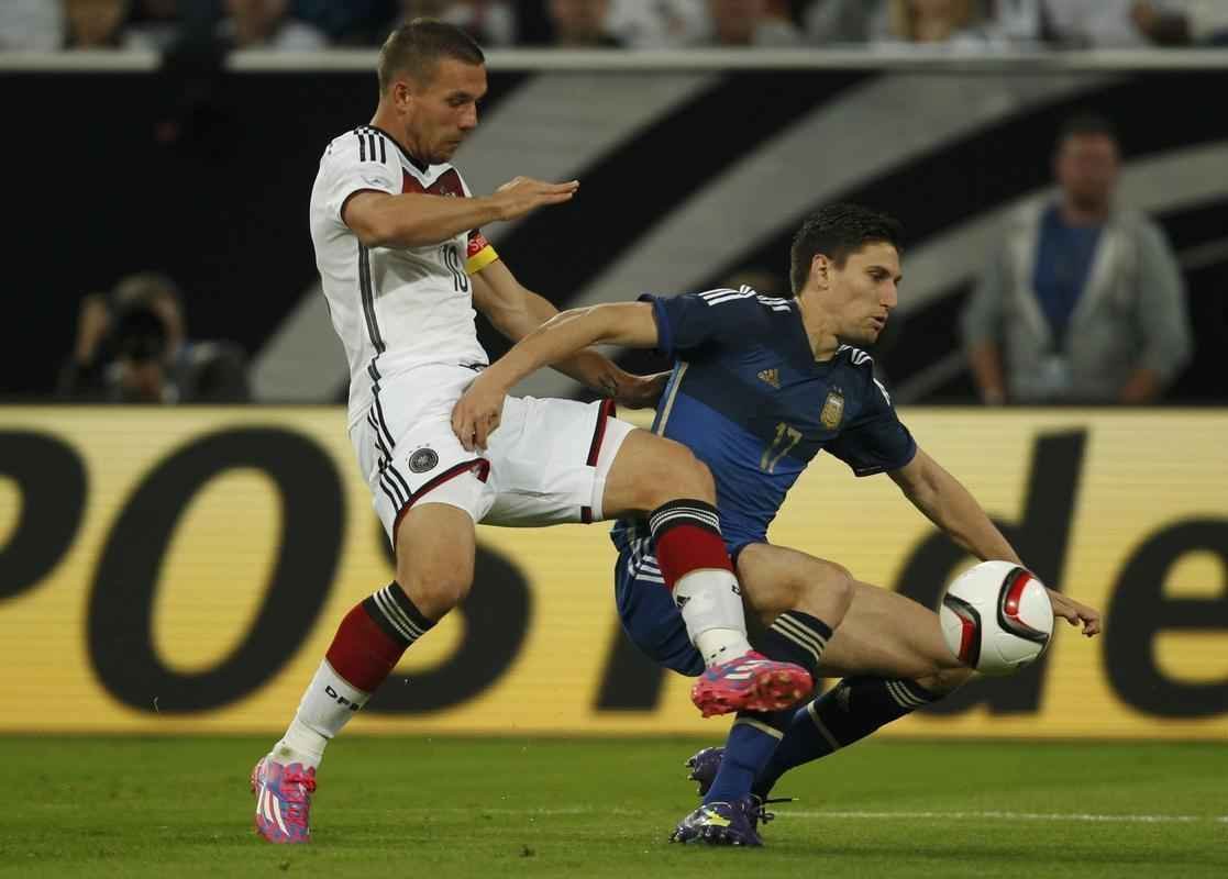 Imagens do jogo entre Argentina e Alemanha em Dusseldorf