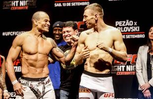Imagens da pesagem e encaradas do UFC em Braslia - Gleison Tibau e Piotr Hallmann