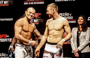 Imagens da pesagem e encaradas do UFC em Braslia - Gleison Tibau e Piotr Hallmann