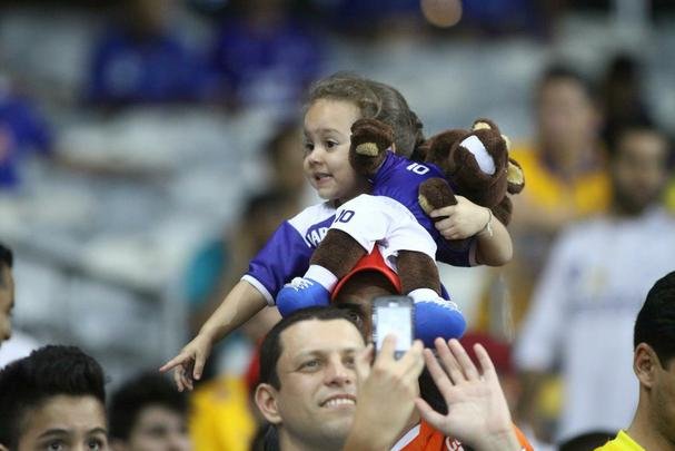 Torcida do Cruzeiro acompanha a partida contra o Atltico-PR, no Mineiro, pela 22 rodada