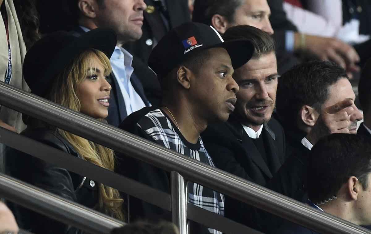 Jogo pela Liga dos Campees entre PSG e Barcelona, em Paris, reuniu cantora Beyonc e seu marido, o rapper Jay-Z; o ex-jogador ingls David Beckham e o ex-presidente da Frana, Nicolas Sarkozy
