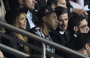 Jogo pela Liga dos Campees entre PSG e Barcelona, em Paris, reuniu cantora Beyonc e seu marido, o rapper Jay-Z; o ex-jogador ingls David Beckham e o ex-presidente da Frana, Nicolas Sarkozy