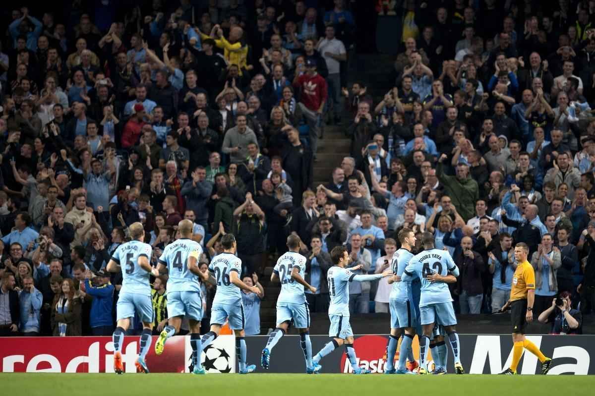 Jogo entre Manchester City x Roma terminou empatado em 1 a 1