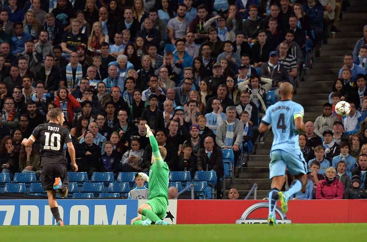 Jogo entre Manchester City x Roma terminou empatado em 1 a 1