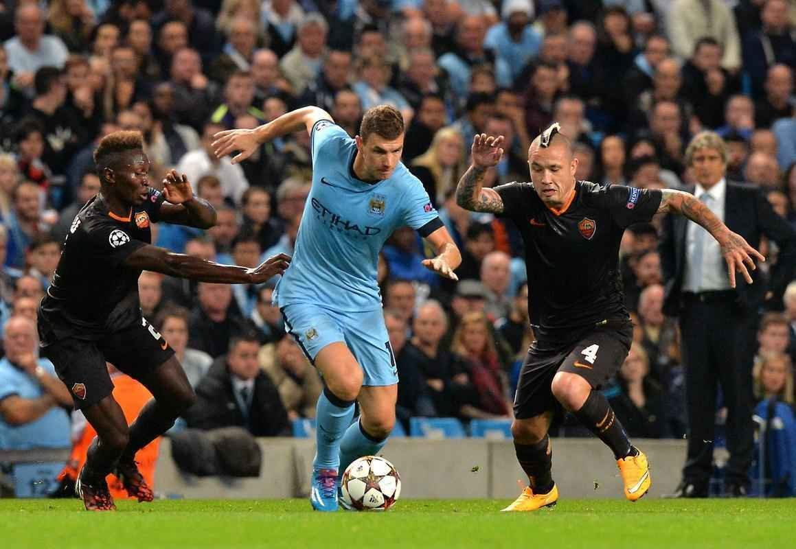 Jogo entre Manchester City x Roma terminou empatado em 1 a 1