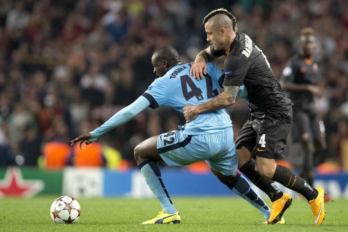Jogo entre Manchester City x Roma terminou empatado em 1 a 1