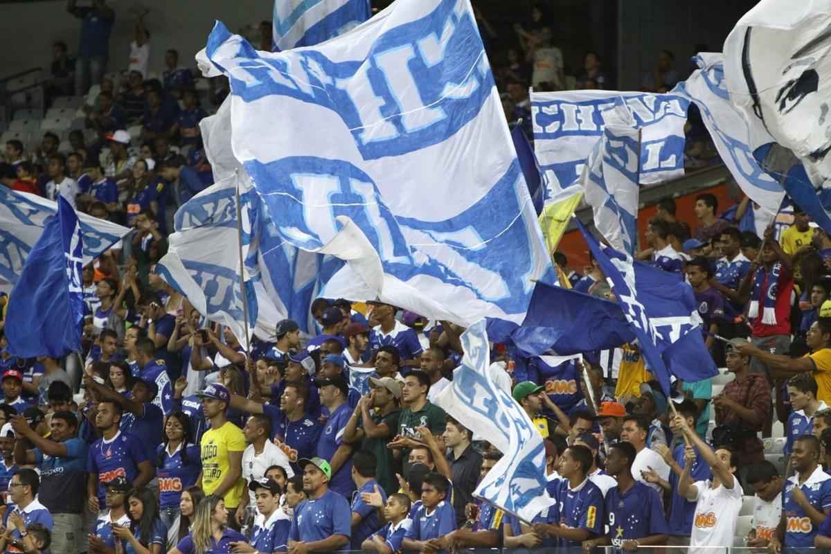 Galeria de fotos da torcida do Cruzeiro durante o confronto contra o Palmeiras, no Mineiro
