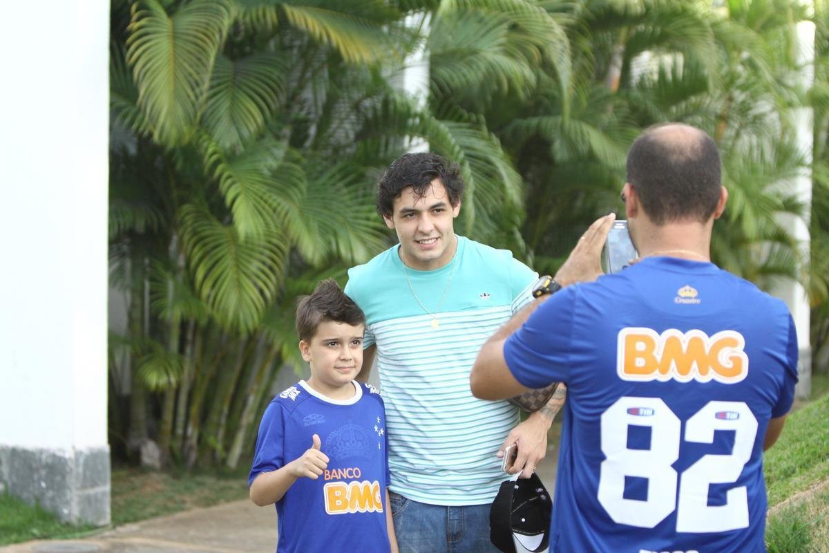 Treino desta segunda-feira na Toca da Raposa II. Jogadores do Cruzeiro se prepararam para enfrentar o Santos, na quarta-feira, no Mineiro, no jogo de ida das quartas de final da Copa do Brasil