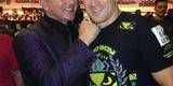 Imagens do UFC Fight Night 56, em Uberlândia - Bruce Buffer e Demian Maia