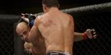 Imagens do UFC Fight Night 56, em Uberlândia - Warlley Alves (bermuda preta) venceu Alan Jouban por decisão unânime
