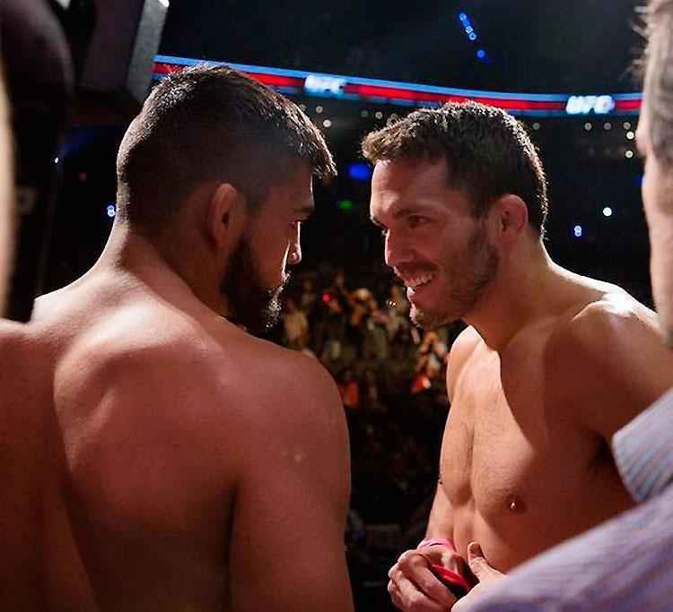 Imagens da pesagem e o evento pr-pesagem do UFC 180 - Encarada entre Kelvin Gastelum e Jake Ellenberger