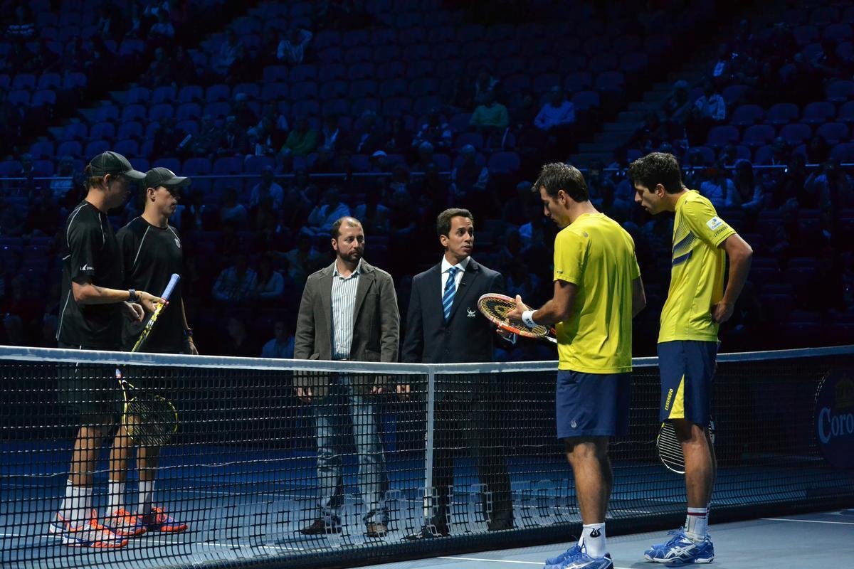 Imagens da grande deciso entre o mineiro Marcelo Melo e o croata Dodig contra os irmos Bob e Mike Bryan