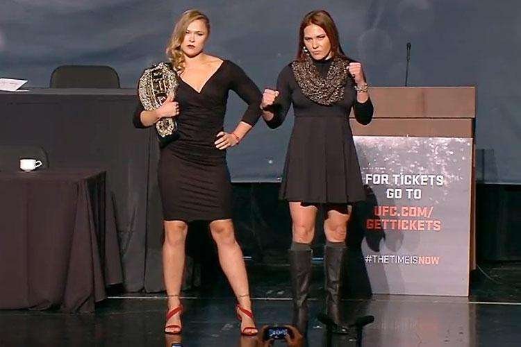 Encaradas do UFC the Time is Now, coletiva em Las Vegas -  Ronda Rousey x Cat Zingano