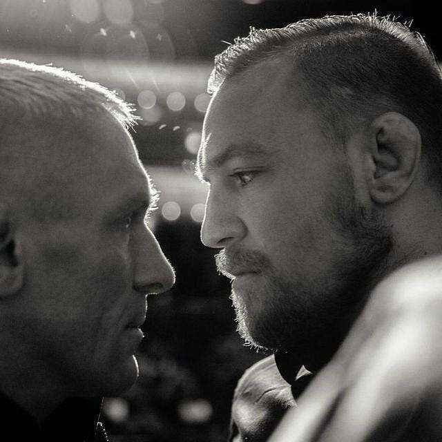 Encaradas do UFC the Time is Now, coletiva em Las Vegas - Dennis Siver e Conor McGregor