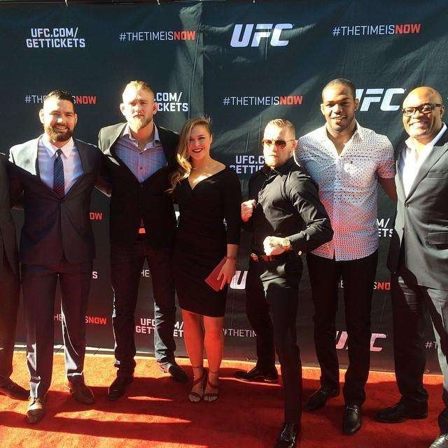 Encaradas do UFC the Time is Now, coletiva em Las Vegas - Chris Weidman, Alexander Gustafsson, Ronda Rousey, Conor McGregor, Jon Jones e Anderson Silva
