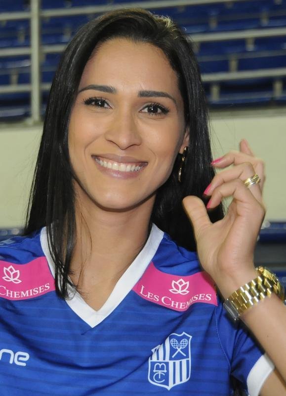 Apresentao da ponteira Jaqueline ao Minas Tnis Clube