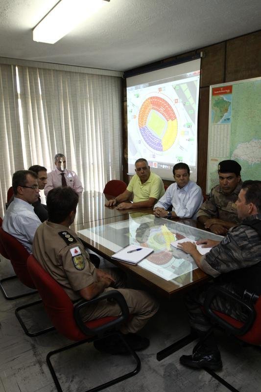 Reunio da sede do CPE teve presena da Polcia Militar, representantes de Atltico, Cruzeiro e Minas Arena