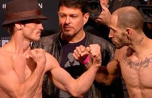 Imagens das encaradas na pesagem do UFC Fight Night 57 - Brad Pickett x Chico Camus