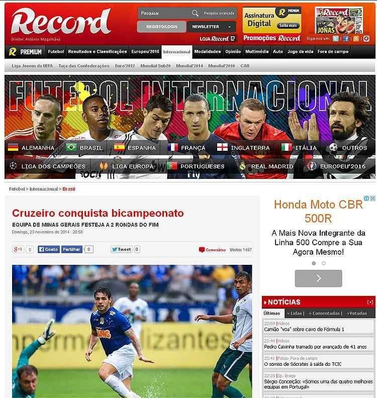 'Record', de Portugal
