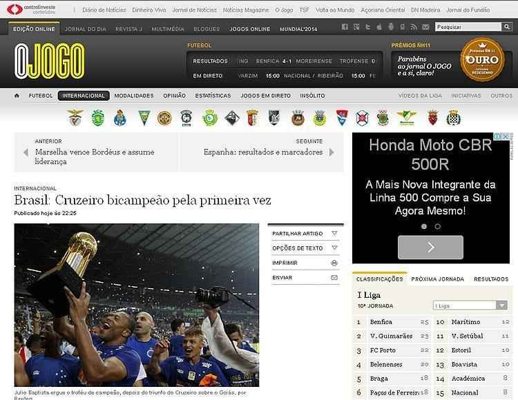 'O Jogo', de Portugal